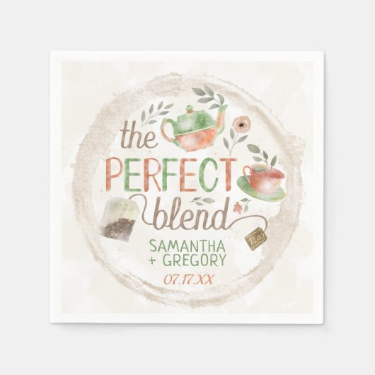 Tea Bridal Polterabend Das perfekte Mischpult Part Serviette (Vorderseite)