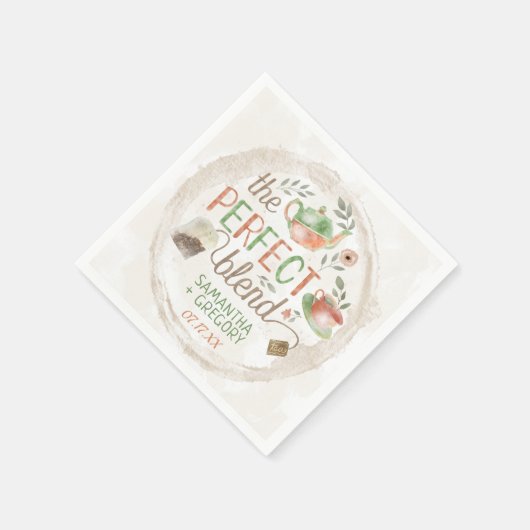 Tea Bridal Polterabend Das perfekte Mischpult Part Serviette (Ecke)