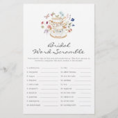 Tea Bridal Word Scramble Game (Vorderseite)