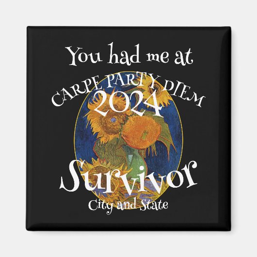 Tea Brunch Mittagessen Gartensitzplatz Party 2024 Magnet (Vorne)