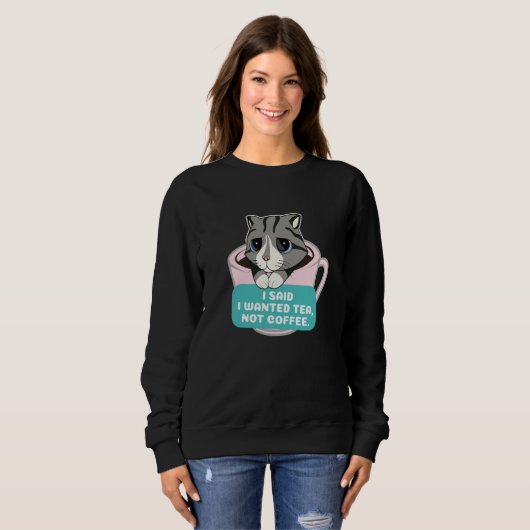 Tea Cat Sweatshirt (Vorne ganz)