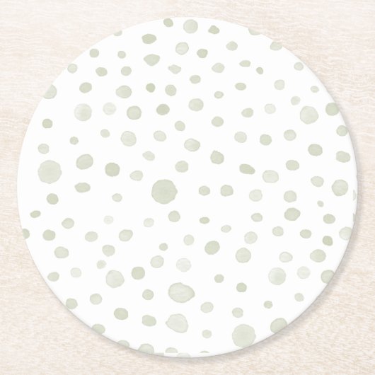 Tea Confetti Wasserfarbe Dots Paper Untersetzer (Vorderseite)