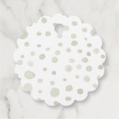 Tea Confetti Wasserfarbe Punkte Liebesmarken Geschenkanhänger (Rückseite)