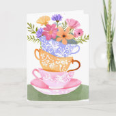 TEA CUP BIRTHDAY CARD KARTE (Vorderseite)