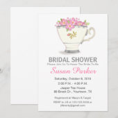 Tea Cup Bridal Dusche Einladung (Vorne/Hinten)