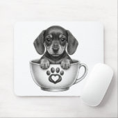 Tea Cup Dachshund Welpe Mousepad (Mit Mouse)