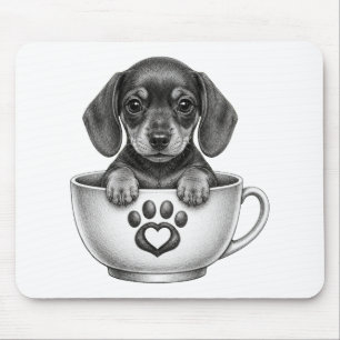 Tea Cup Dachshund Welpe Mousepad