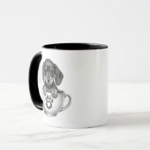 Tea Cup Dachshund Welpe Tasse (Vorderseite Links)
