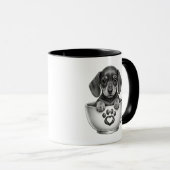 Tea Cup Dachshund Welpe Tasse (VorderseiteRechts)