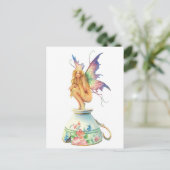 Tea Cup Fairy Postkarte (Stehend Vorderseite)