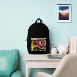 Tea Cup Floral Bouquet  Bedruckter Rucksack