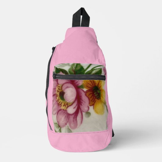 Tea Cup Floral Bouquet Crossbody Bag (Vorderseite)
