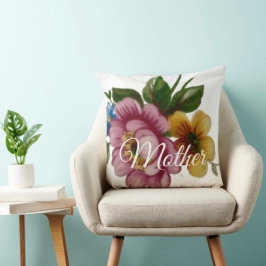 Tea Cup Floral Bouquet Kissen