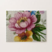 Tea Cup Floral Bouquet Puzzle (Horizontal)