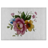 Tea Cup Floral Bouquet Schneidebrett (Vorderseite)