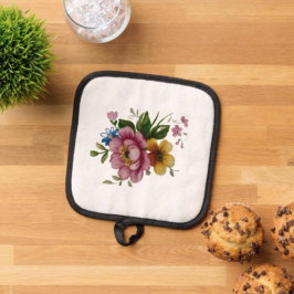 Tea Cup Floral Bouquet  Topflappen