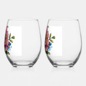 Tea Cup Floral Bouquet Weinglas Ohne Stiel (Links)