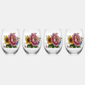 Tea Cup Floral Bouquet  Weinglas Ohne Stiel (Vorderseite)