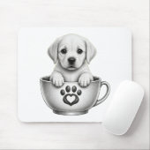 Tea Cup Labrador Retriever Welpe Mousepad (Mit Mouse)