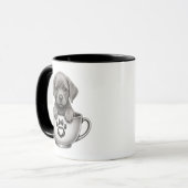 Tea Cup Silber Labrador Retriever Welpe Tasse (Vorderseite Links)