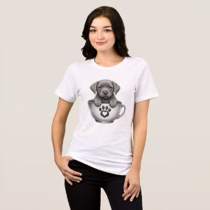 Tea Cup Silber Labrador Retriever Welpe  Tri-Blend Shirt