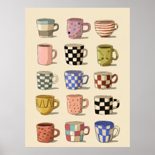 Tea cups \ Coffee cups Poster (Vorne)