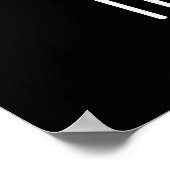 Tea Cups Funny Bra Puns Dark BG Poster (Ecke)