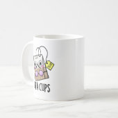 Tea Cups Funny Bra Puns Kaffeetasse (Vorderseite Links)