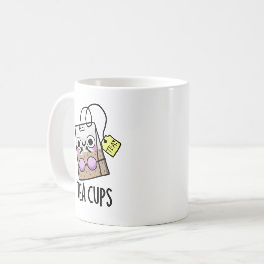 Tea Cups Funny Bra Puns Kaffeetasse (Vorderseite Links)