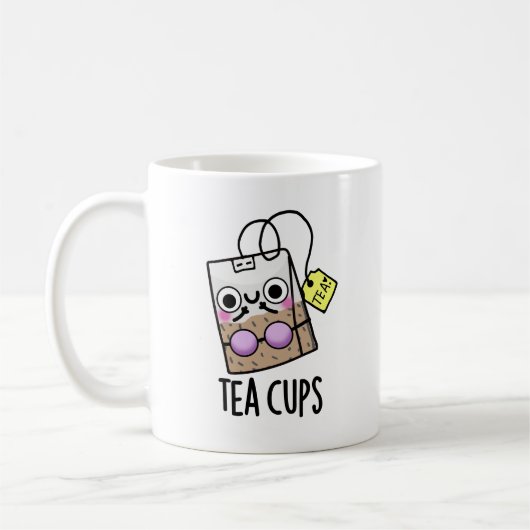 Tea Cups Funny Bra Puns Kaffeetasse (Links)