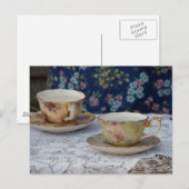Tea Cups Postkarte (Vorne/Hinten)