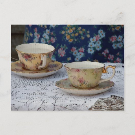 Tea Cups Postkarte (Vorderseite)