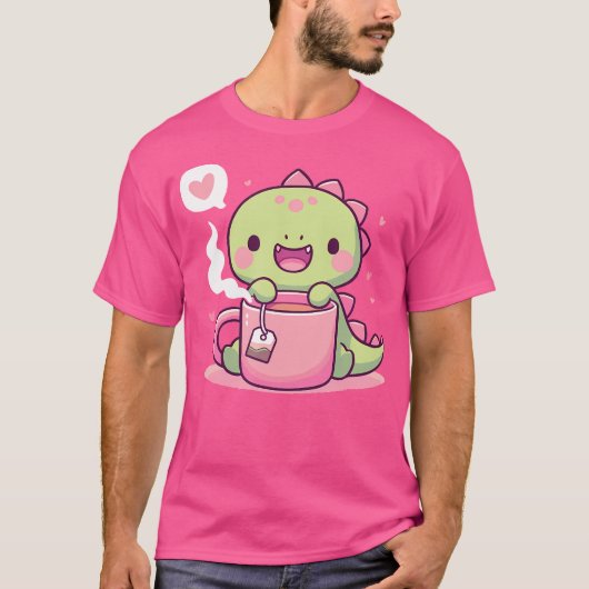 Tea Dino Tea Rex Pun T-Shirt (Vorderseite)