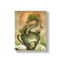 Tea Dragon 8x10 Canvas Print