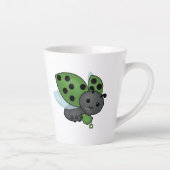 Tea Drinking Ladybug Latte Tasse (Rechts)