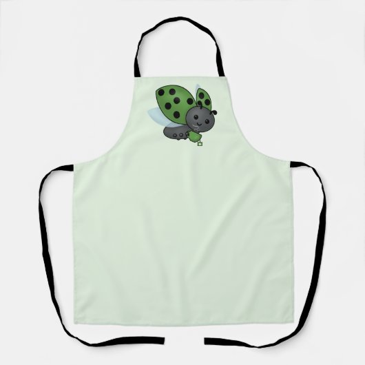 Tea Drinking Ladybug Schürze (Vorderseite)
