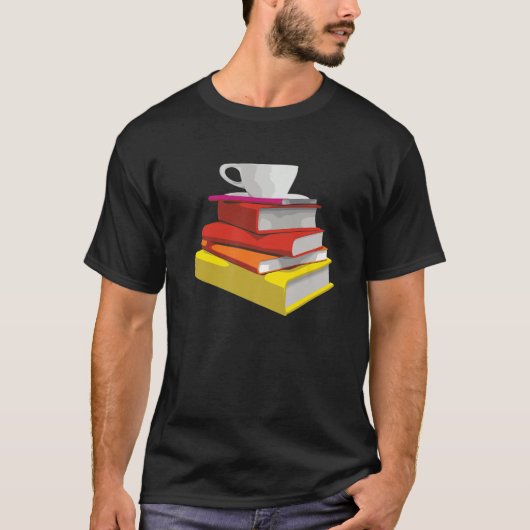 Tea Drinking Reading Books Bookworm T-Shirt (Vorderseite)