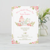 Tea Empfang Dusche Einladung (Stehend Vorderseite)