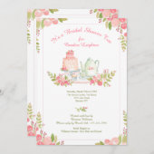 Tea Empfang Dusche Einladung (Vorne/Hinten)