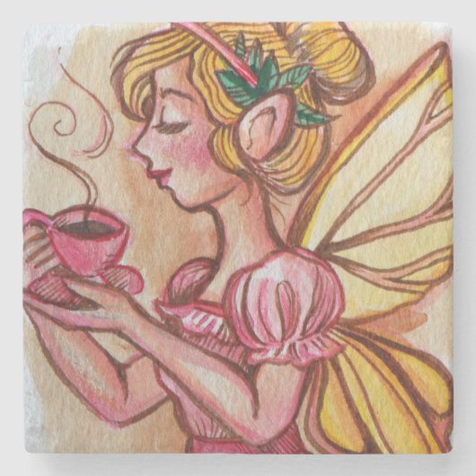 Tea Fairy Steinuntersetzer (Vorderseite)