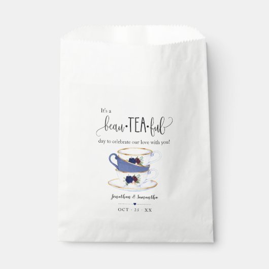 Tea Favor Bags Marinesack Gastgeschenk Hochzeit Geschenktütchen (Vorderseite)