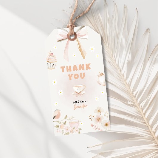 Tea for Three Birthday Invitation for Girls Geschenkanhänger