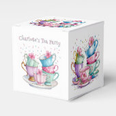 Tea for Two Elegant Girl's Birthday Party Geschenkschachtel (Vorderseite)