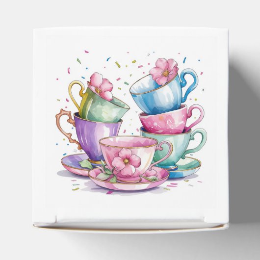 Tea for Two Elegant Girl's Birthday Party Geschenkschachtel (Oben)