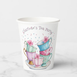 Tea for Two Elegant Girl's Birthday Party Pappbecher