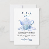 Tea for Two – Floral 2nd Birthday Dankeskarte (Vorderseite)