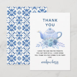 Tea for Two – Floral 2nd Birthday Dankeskarte