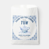 Tea for Two – Floral 2nd Birthday Party Geschenktütchen (Vorderseite)