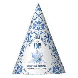 Tea for Two – Floral 2nd Birthday Party Partyhütchen