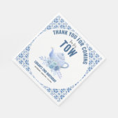 Tea for Two – Floral 2nd Birthday Party Serviette (Ecke)